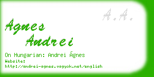 agnes andrei business card
